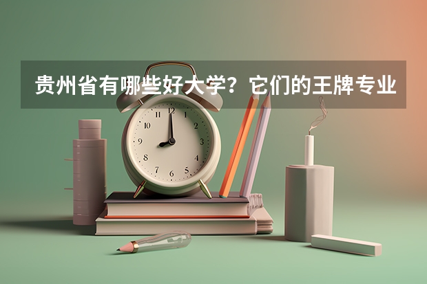 贵州省有哪些好大学?它们的王牌专业是哪些?