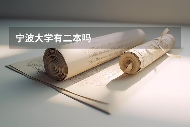 宁波大学有二本吗