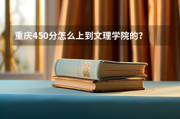 重庆450分怎么上到文理学院的？