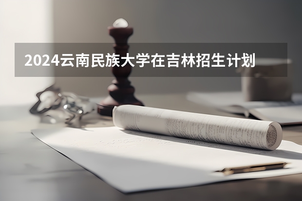 2024云南民族大学在吉林招生计划表
