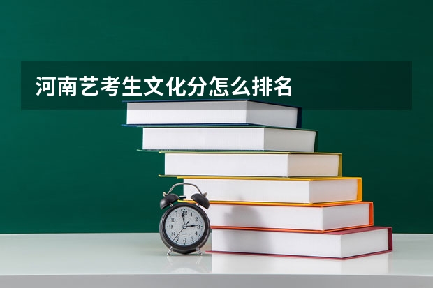 河南艺考生文化分怎么排名