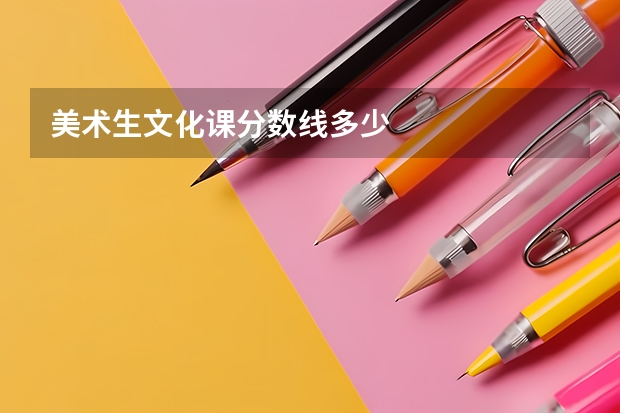 美术生文化课分数线多少