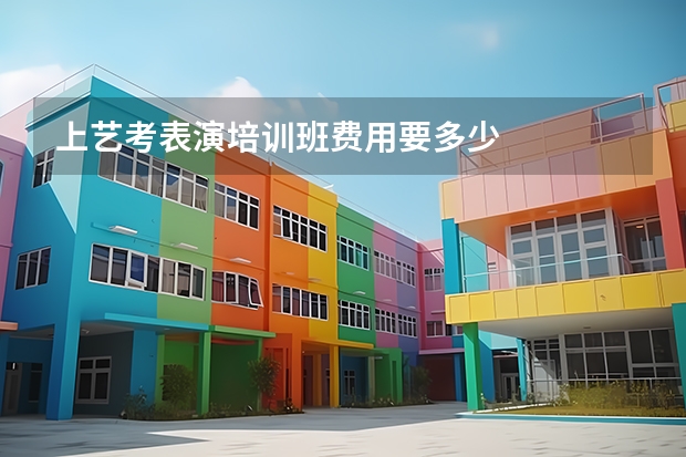 上艺考表演培训班费用要多少