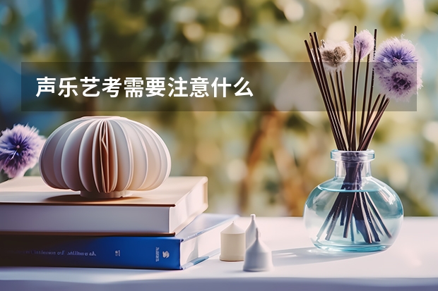 声乐艺考需要注意什么