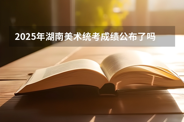 2025年湖南美术统考成绩公布了吗