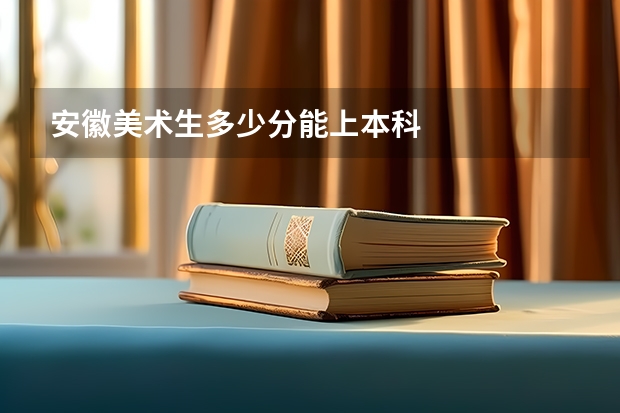 安徽美术生多少分能上本科