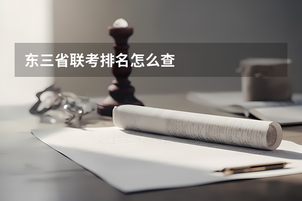 东三省联考排名怎么查