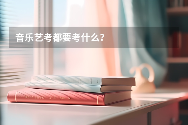 音乐艺考都要考什么？