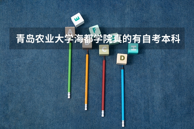 青岛农业大学海都学院真的有自考本科吗？