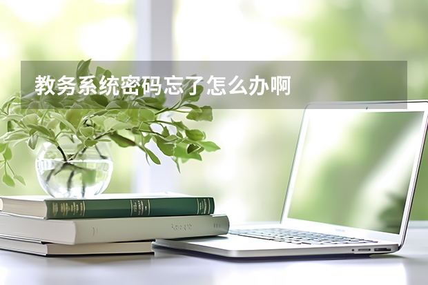 教务系统密码忘了怎么办啊